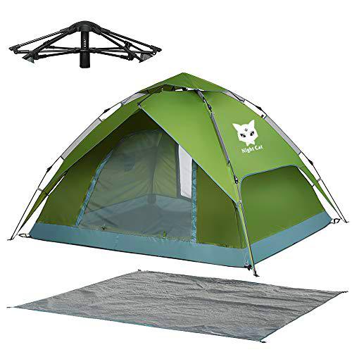 Night Cat Tienda de campaña Impermeable 3 4 Persona Instant Pop Up Cúpula Automática Vacaciones de Fácil Configuración Carpa para Caminatas al Aire Libre