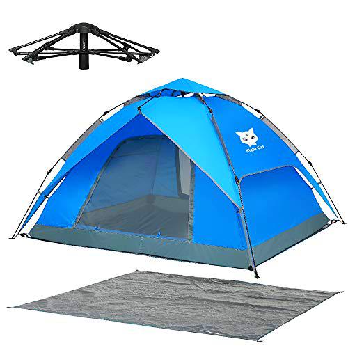 Night Cat Tienda de campaña Impermeable 3 4 Persona Instant Pop Up Cúpula Automática Vacaciones de Fácil Configuración Carpa para Caminatas al Aire Libre