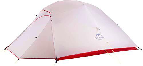 Naturehike Cloud-up Ultraligero 3 Persona Tienda de campaña Impermeable Doble Capa Camping Tienda de campaña (20D Gris con Falda)