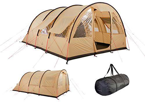 Grand Canyon Helena 6 - Tienda de túnel para 6 Personas | Tienda Familiar/de Grupo con Dos Zonas de Dormir | Mojave Desert (Beige)