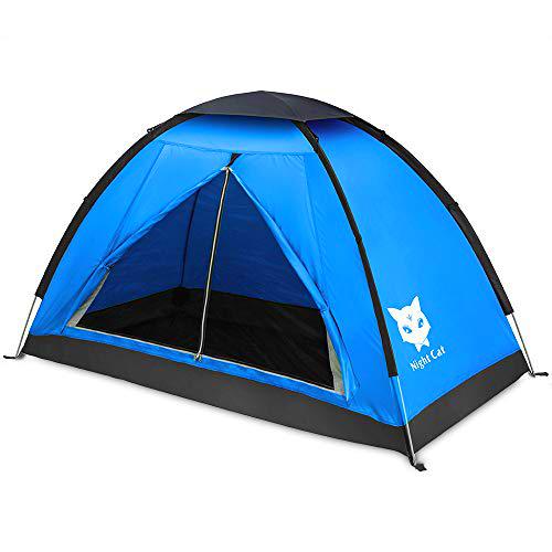 Night Cat Tienda de mochilero Impermeable Ligero 1 2 Persona Fácil de configurar Tienda Individual para Senderismo Camping…