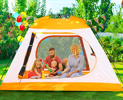 ABCCAMPING Tienda de campaña para 4 personas, tienda de campaña automática de un solo toque