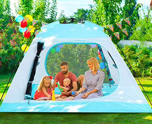 ABCCAMPING Tienda de campaña para 4 personas, tienda de campaña automática de un solo toque