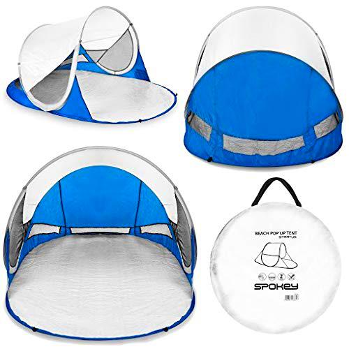 Spokey Stratus Tienda de Playa 195 x 100 x 85 cm, 100% polyéster con protección UV 40