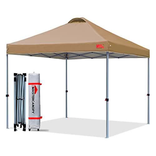 MASTERCANOPY Durable Ez Pop-up Canopy tienda con bolsa de rodillo (Khaki)