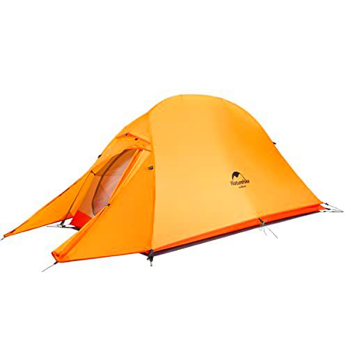 Naturehike Cloud up 1 Persona Carpa para Mochileros para Carpa de Cúpula Ligera para Acampar y Senderismo para 1 Hombre(Actualizar Naranja 210T)