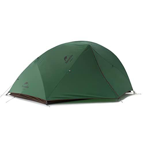 Naturehike Star-River Tienda de Campaña 210T Silicona Tela Ultraligero 2 Persona 4 Estaciones(210T Naranja)