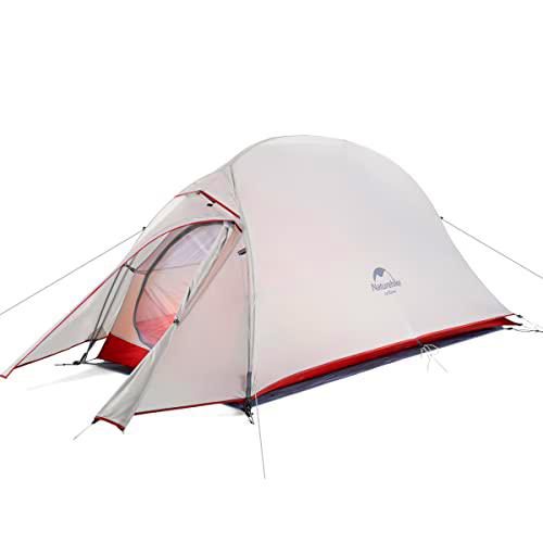 Naturehike Cloud up 1 Persona Carpa para Mochileros para Carpa de Cúpula Ligera para Acampar y Senderismo para 1 Hombre(Actualización Gris 20D)