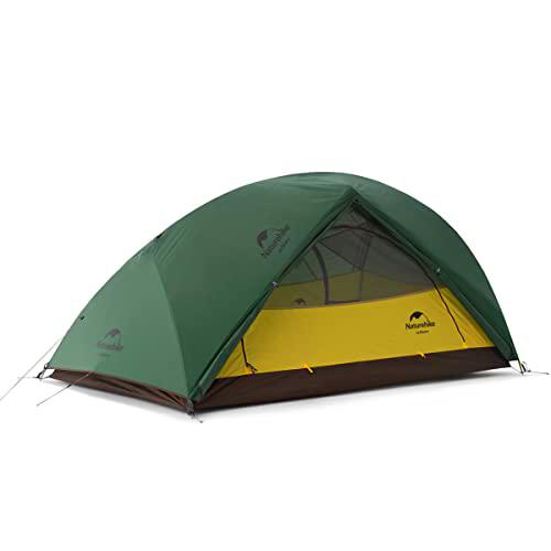 Naturehike Star-River Tienda de Campaña 210T Silicona Tela Ultraligero 2 Persona 4 Estaciones(210T Verde Bosque)