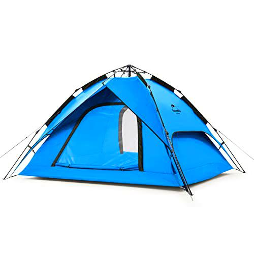 Naturehike Tiendas Instantáneas Carpa para Acampar Automática 3/4 Personas Carpa Domo de Dos Pisos Carpa Familiar Grande con Bolsa de Transporte (Azule