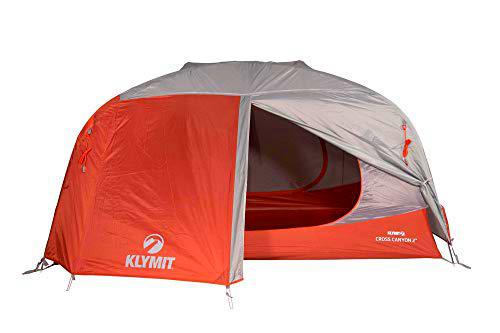 Klymit Cross Canyon 2 Tienda de campaña, Unisex, Gris/Granate, 2-Person