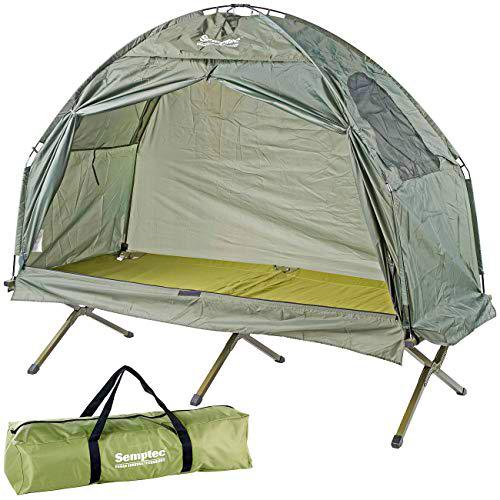 Semptec Urban Survival Technology Cama de Tienda: Tienda 2 en 1 con Cama Plegable de Aluminio