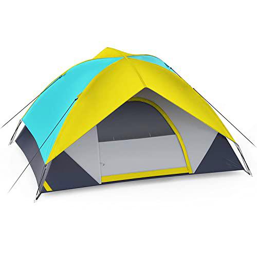 Zyerch Domo Tiendas de Campamento, Unisex, Azul Verdoso, 7 Personas