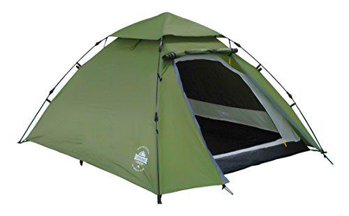 Lumaland Tienda de campaña| Tienda de cúpula para 2-3 Personas 215x195x120 cm | Tienda iglú para | Tienda de campaña para Senderismo y Festivales | Impermeable y Robusta | Fácil de Montar [Verde]