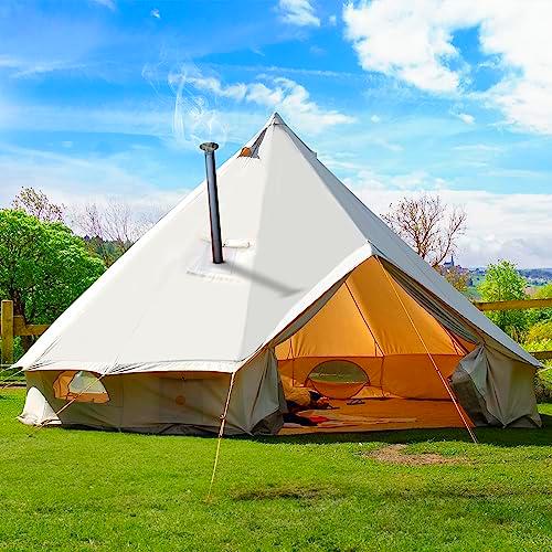 YITAHOME Tienda de campaña 3M Bell para camping Glamping Light PU Material 3-5 Persona Festival al aire libre Yurt Casa impermeable playa