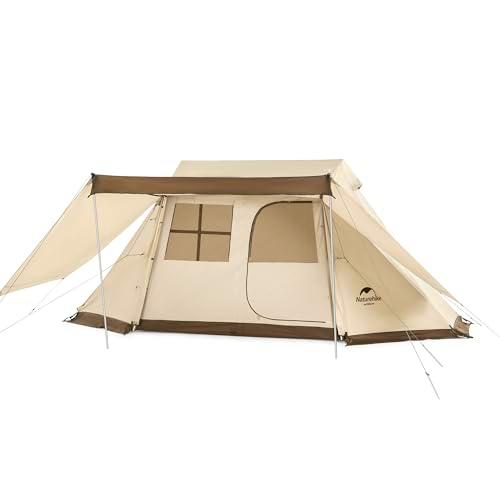 Naturehike Village Tienda de Acampada para 3-4 Personas Tienda Familiar Compacta 3 Estaciones Ventilación Circulante Tienda de Festival con Grandes Ventanas para Camping Jardín Familias