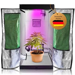 Growzelt/Grow Tent 80 x 80 x 160 - Estructura de acero estable