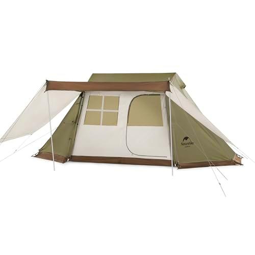 Naturehike Village Tienda de Acampada para 3-4 Personas Tienda Familiar Compacta 3 Estaciones Ventilación Circulante Tienda de Festival con Grandes Ventanas para Camping Jardín Familias