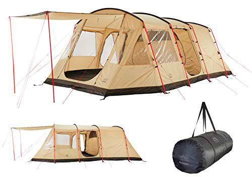 Grand Canyon DOLOMITI 6 - tienda de túnel para 6 personas | tienda familiar/de grupo con dos zonas de dormir | Mojave Desert (beige)