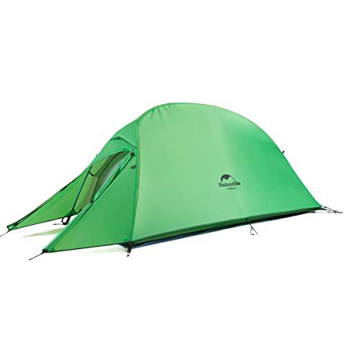 Naturehike Cloud-up Ultraligero 1 Persona Tienda de campaña Impermeable Doble Capa Camping Tienda de campaña (210T Verde Actualizar)