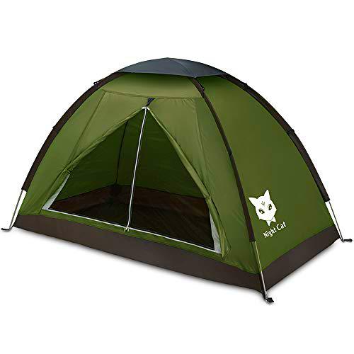 Night Cat Tienda de mochilero Impermeable Ligero 2 Hombre Persona Fácil de configurar Tienda Individual para Senderismo Camping