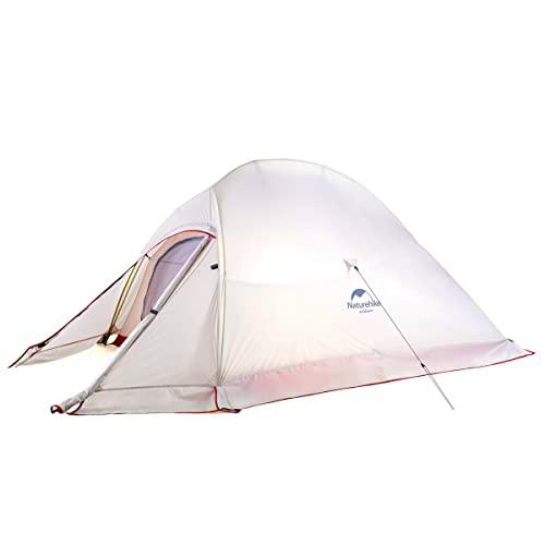 Naturehike Tienda de Campaña Mejorar Cloud Up 2 Persona Tienda de Trekking Ultraligero Impermeable (20D Gris con Falda)